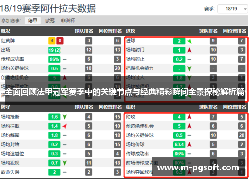 全面回顾法甲冠军赛季中的关键节点与经典精彩瞬间全景探秘解析篇